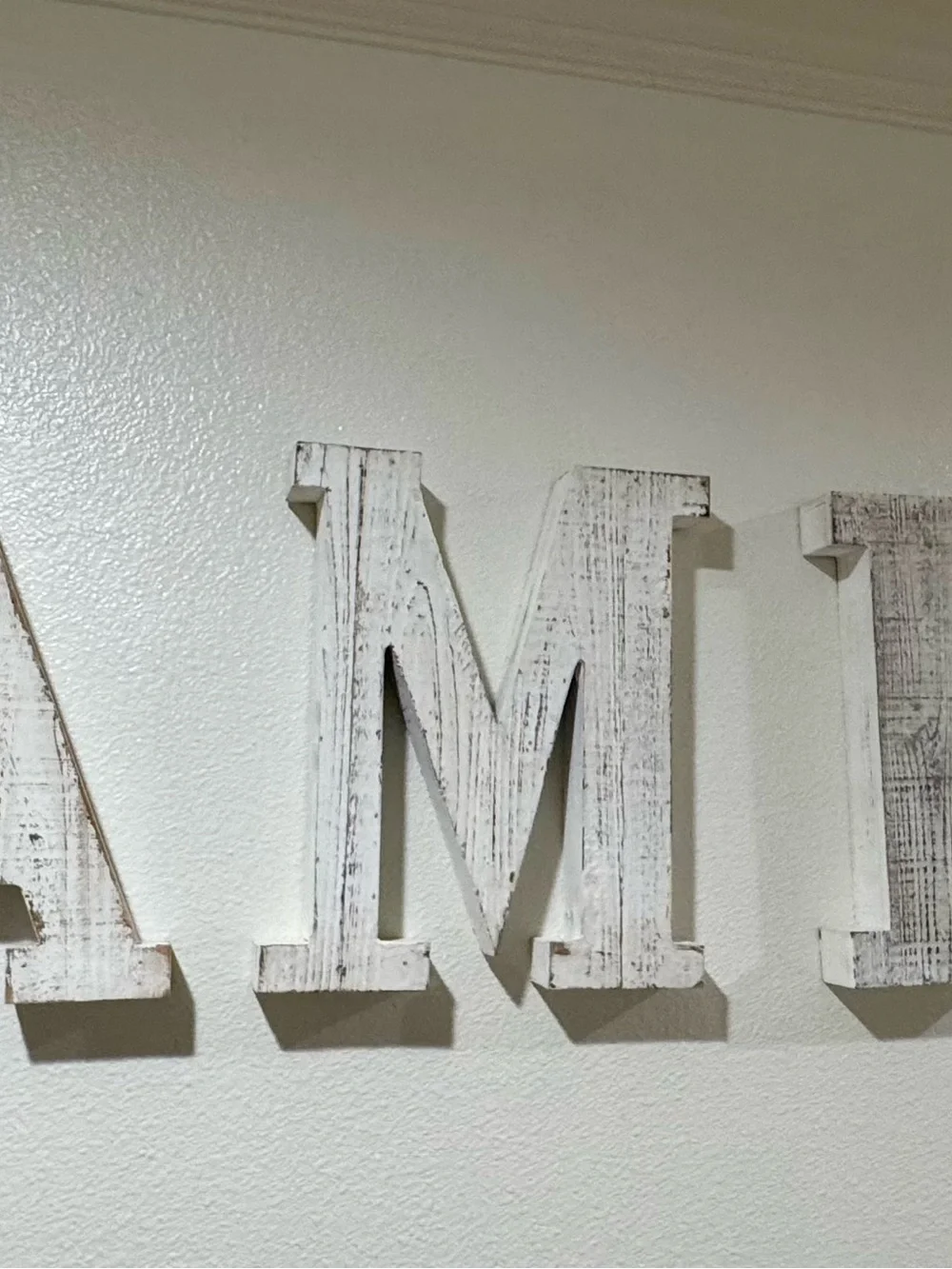Home Decor FAMILY Distressed Wooden Wall Letters 14 inches tall each